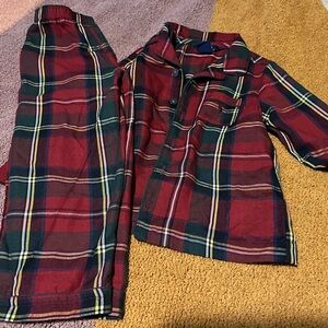 Polo by Ralph Lauren Kids Plaid Pajama Set - Red, Green, and Yellow